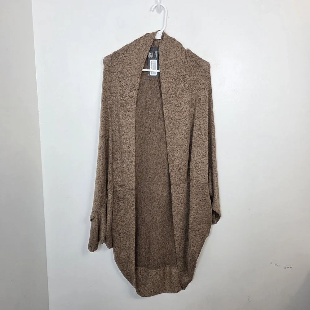 Harve‎ Benard Brown Oversized Neutral Lagenlook Stretchy Comfy Shawl One Size